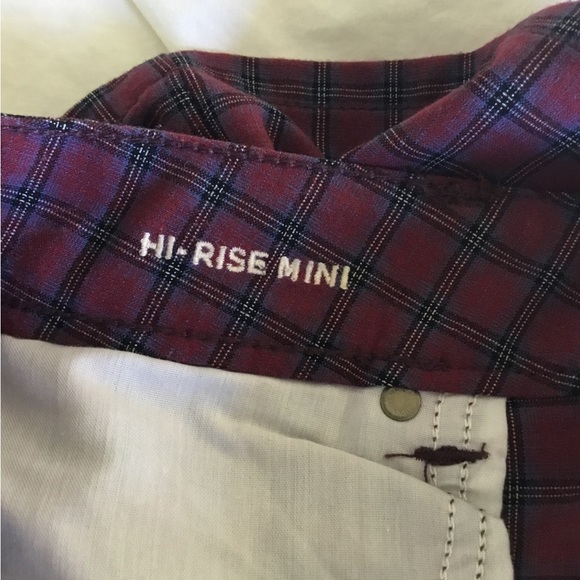 American Eagle Hi-Rise Mini plaid size 8 - Picture 4 of 5